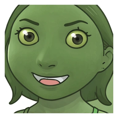 Squinty eyes girl emoji sticker