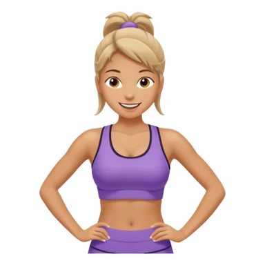 pilates girl happy expression sticker
