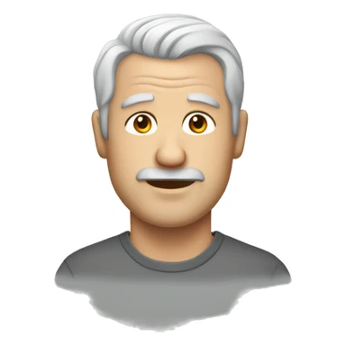 Middle aged white male with thinning grey hair sticker