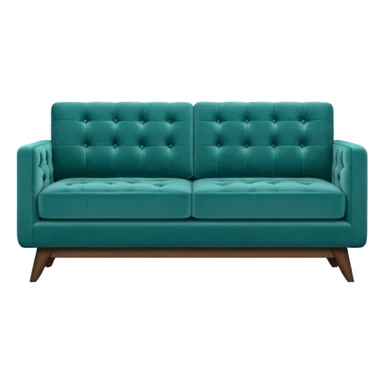 Long square teal couch sticker