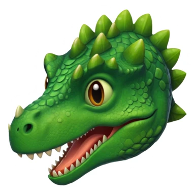smiling dinosaur head sticker