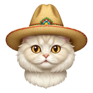 mexican hat persian cat sticker