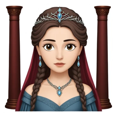 Hande Erçel as a lady from game of thrones from Starfall. Her eyes are gray. sticker