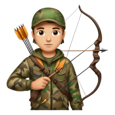 The classic hunter image with bow and arrow sticker