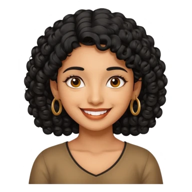 Indian fat girl south Indian curly short black hair tan sticker