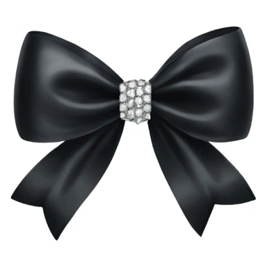 black silk bow with diamonds sticker