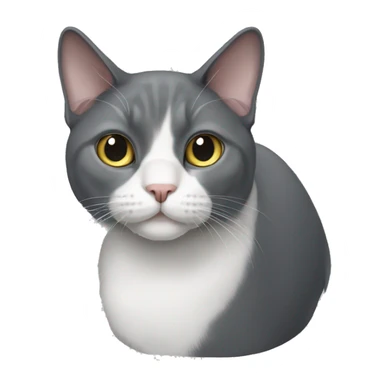 grey tuxedo cat sticker
