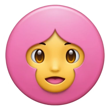 Pink circle emoji sticker