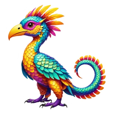 Tropical Exotic Fakémon-fantasy-creature, full body sticker