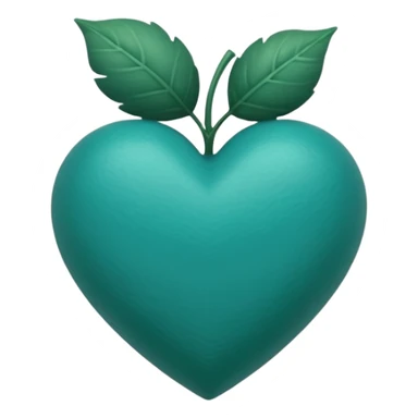 Corazón turquesas oscuro, más oscuro tirando a. Verde un poco mas azulado verdosos sticker
