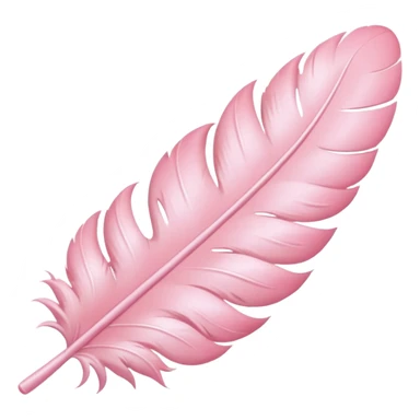 Pastel pink feather wing sticker