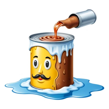 surreal salvadore dali style paris melting spam can landscape sticker