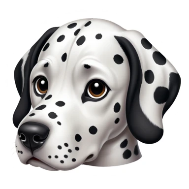 dalmatian dog face sticker