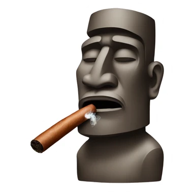 Easter Island head smoking a cigar sticker