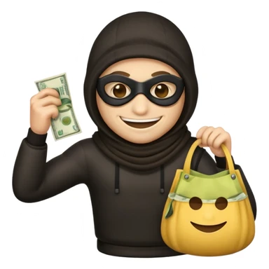 A emoji robber  sticker
