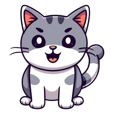 surprised shocked cat meme sticker