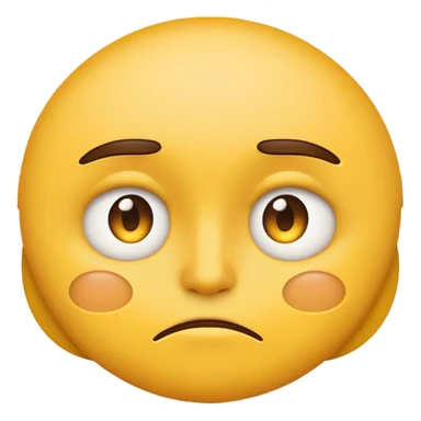 Default yellow emoji face suspicious with eyes squinted flat lips  sticker