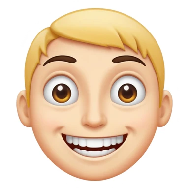 Crazed eyes with smile sticker