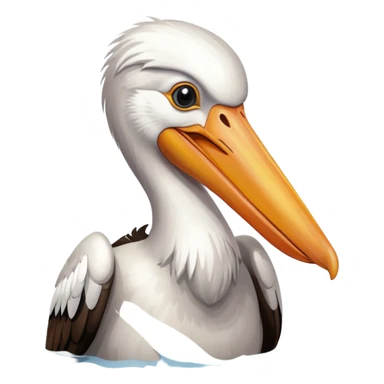 pélican avec de l'eau dans son bec sticker