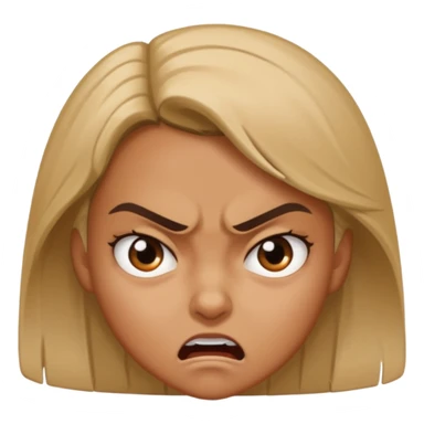 Girl mad at boy  sticker