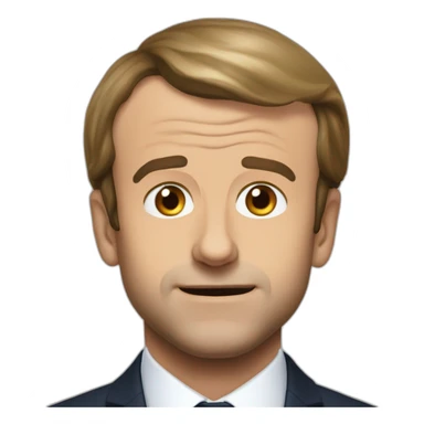 Emmanuel Macron face chock sticker