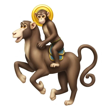 Monkeys on unicorn  sticker
