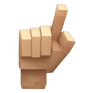 finger pointing minecraft towards front sticker