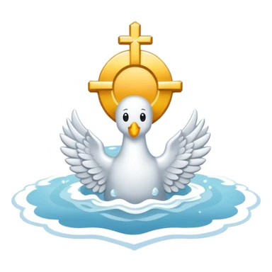 baptized emblem white sticker