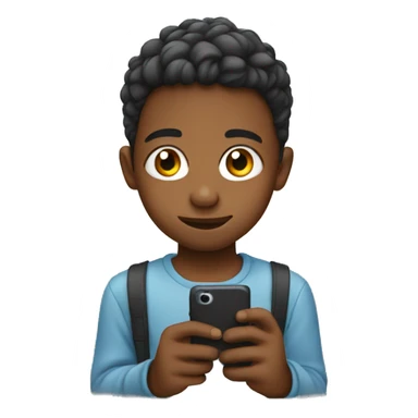 kid with smartphone sticker