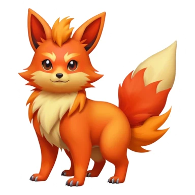 Cool Quilava-Litten-Flareon-animal-creature-hybrid full body sticker