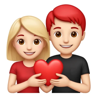 cute emoji representing a couple's agreement for a lasting relationship sticker