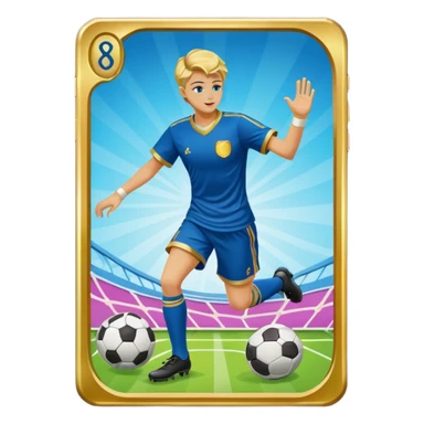 carta dei tarocchi magic che gioca a calcio sticker