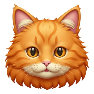 Fluffy light orange cat sticker