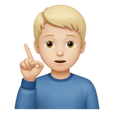 a boy acting this sentence "what do you think"
 sticker