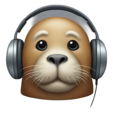 walrus-seal-headphone sticker