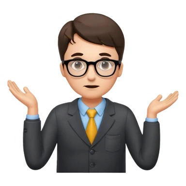 A confused teacher shrugging shoulders with euro symbols and documents floating around. sticker