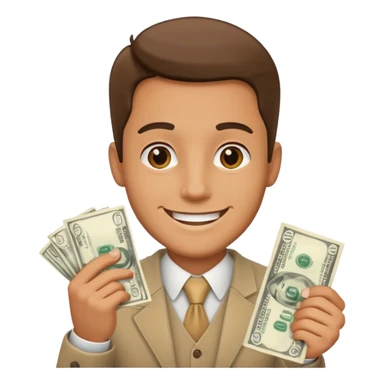 Maintenance guy with money sticker