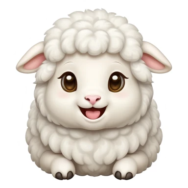 cute lamb with mystical aura laughing sticker