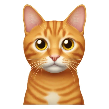 orange tabby cat googly eyes  sticker