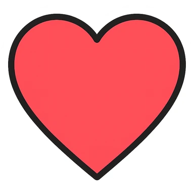 color outline icon of a heart sticker
