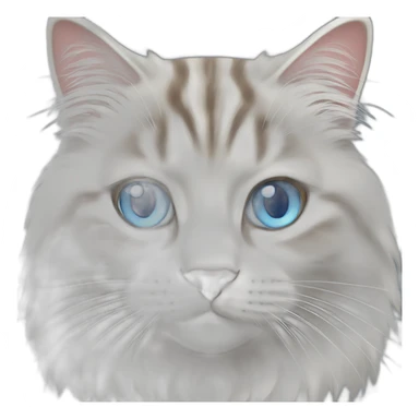 siberian cat blue eyes white paws sticker