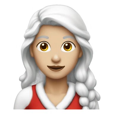 woman santa with white skin sticker