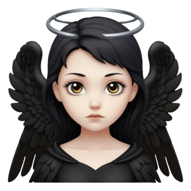 dark angel with dark wings sticker