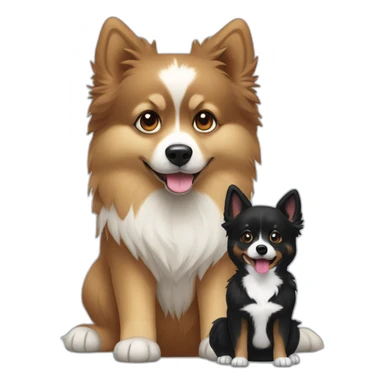 pomsky-black-dog-and-cocker-dog sticker