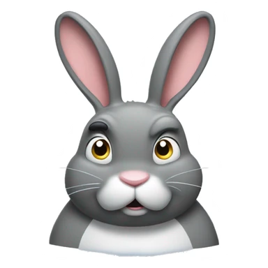 Big chungus being dissatisfied  sticker