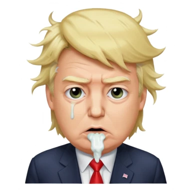 Trumps head vomiting  sticker