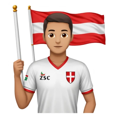 ‏رجل يرفع شعار نادي الزمالك sticker