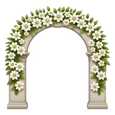 white flower arch sticker