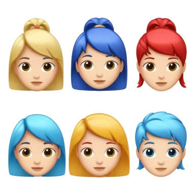 Different hairstyles sticker