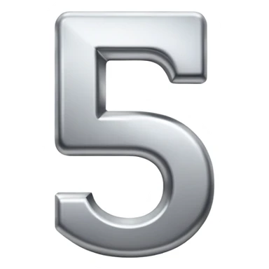 The number five sticker